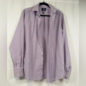 Men’s Dockers Fitted Stretch Collar Long Sleeve Shirt Size Medium 15/15-1/2